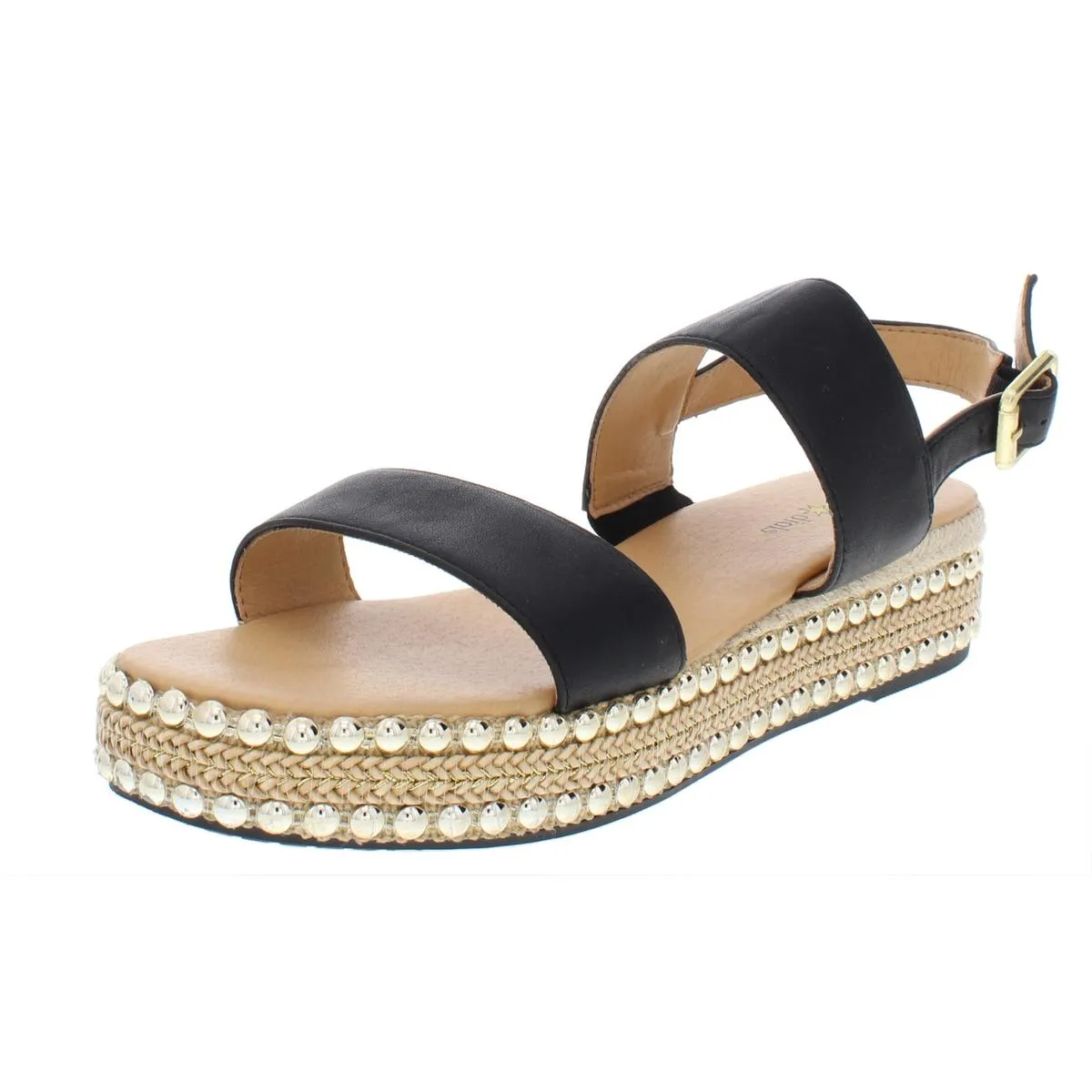 Berenice Womens Faux Leather Espadrille Slingback Sandals
