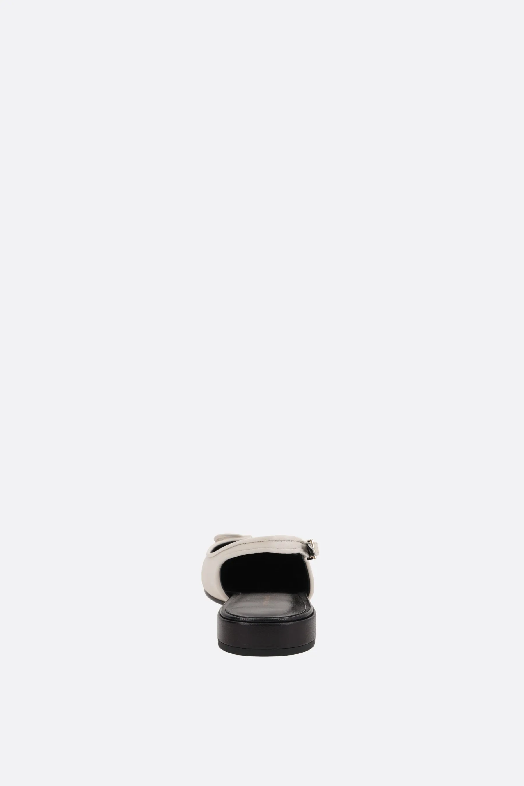 bicolor nappa flat slingbacks