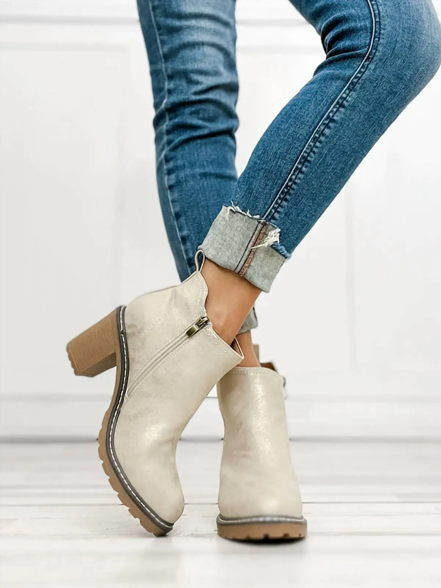 Bite Me Boots In Gold