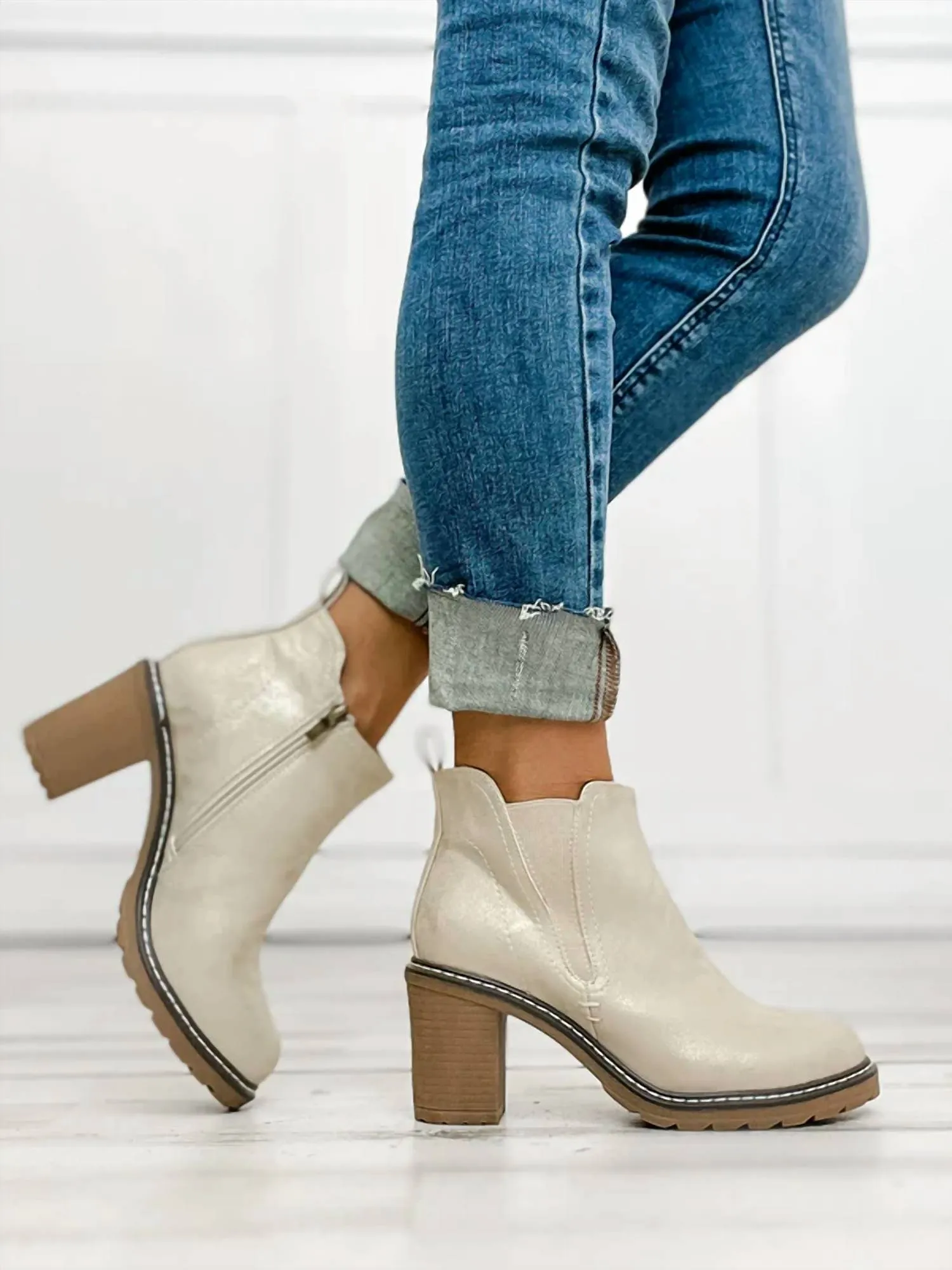 Bite Me Boots In Gold