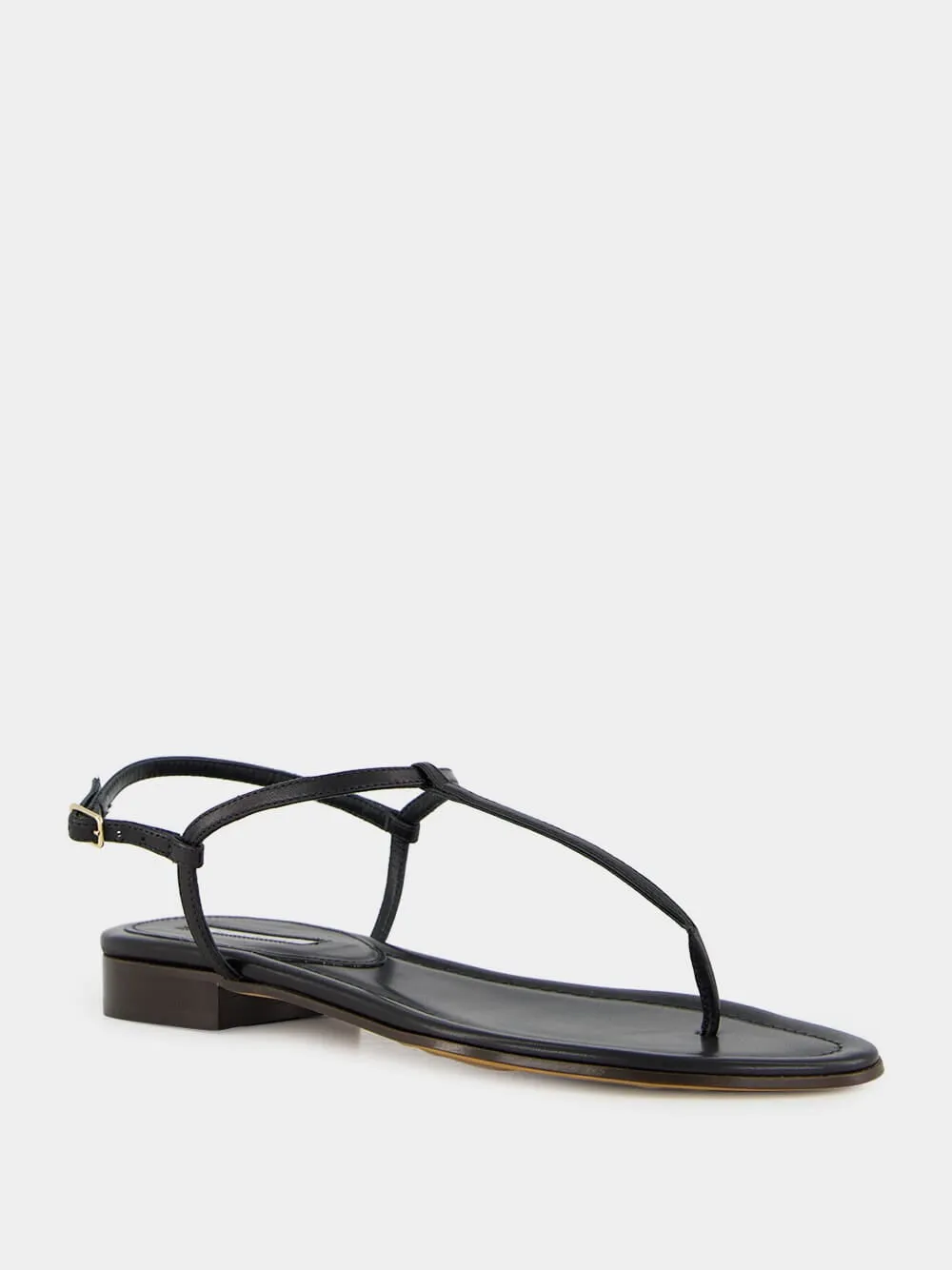 Black Calfskin Cecilia Sandals