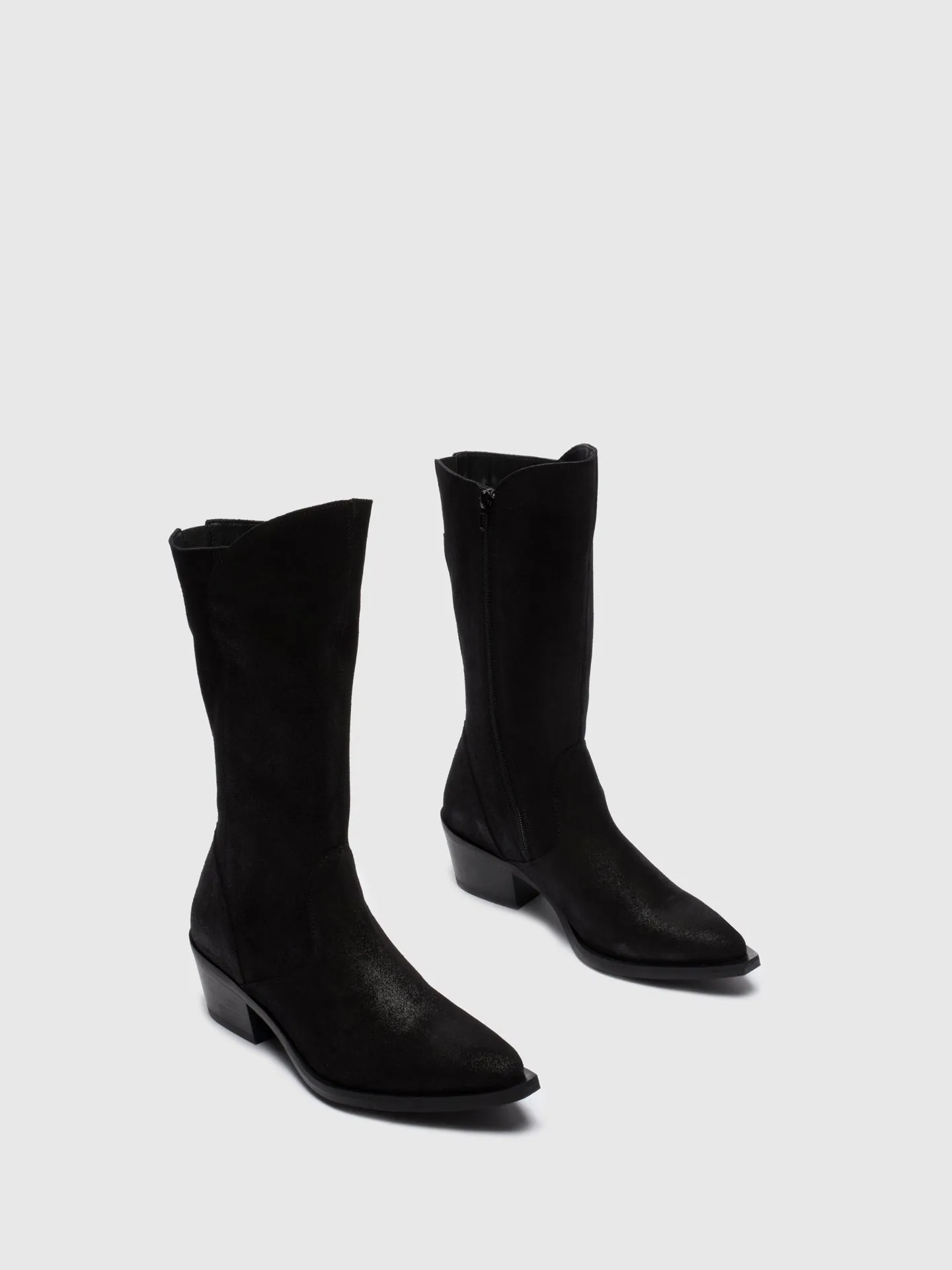 Black Zip Up Boots