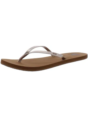 Bliss Nights Womens Faux Suede Slide Flip-Flops