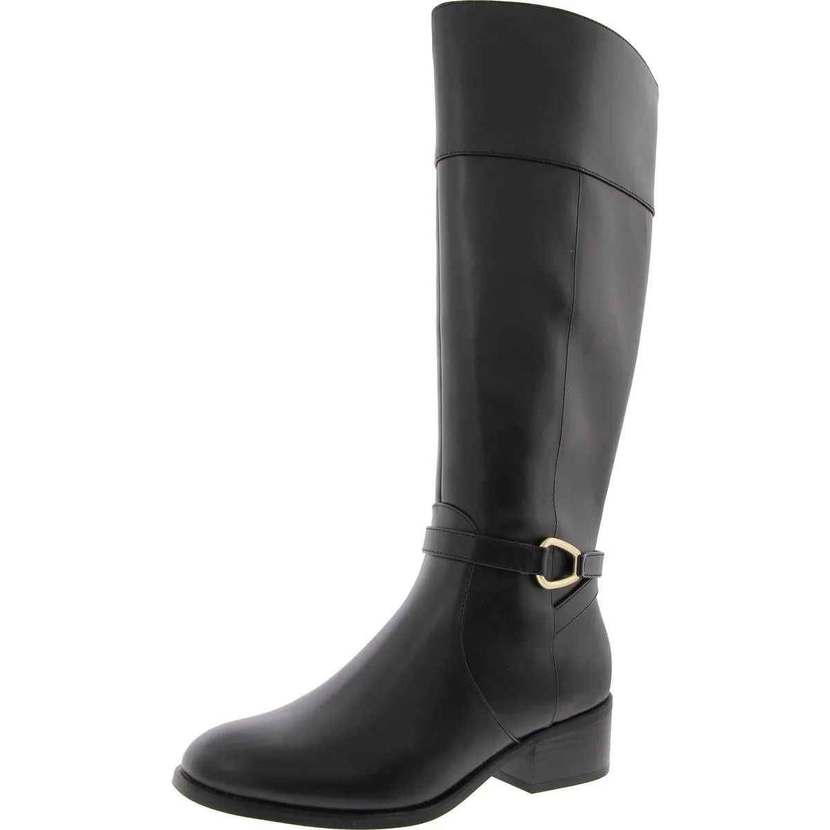 BNDENIE3 Womens Buckle Manmade Knee-High Boots