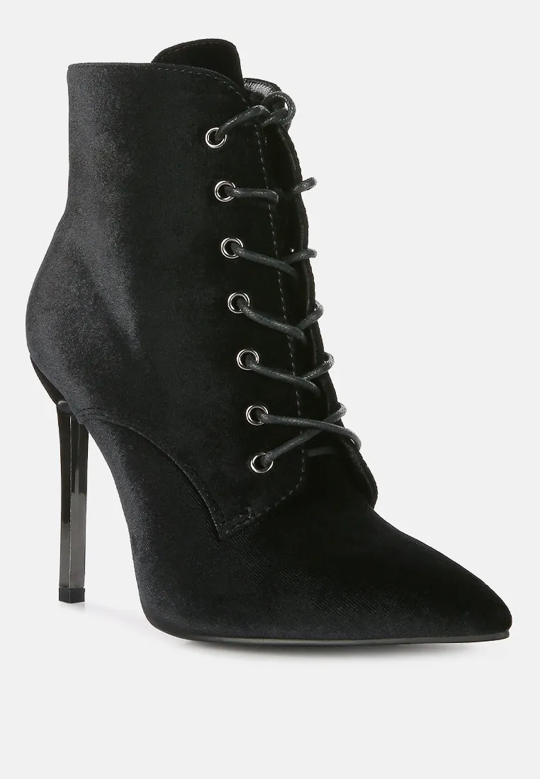 bornsta velvet high heeled velvet boots