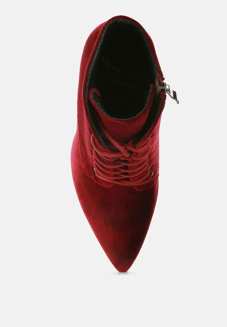bornsta velvet high heeled velvet boots