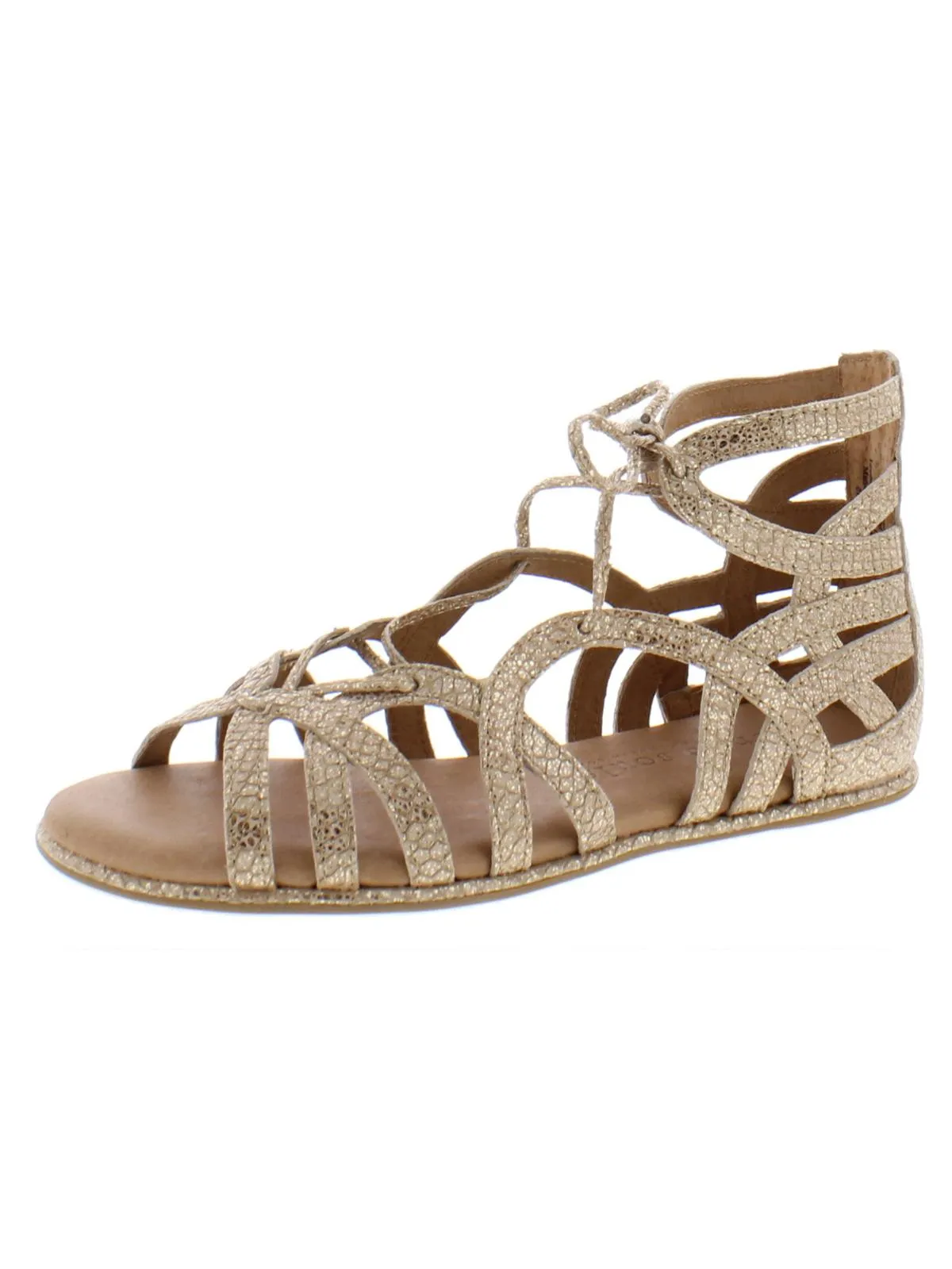 Break My Heart 3 Womens Leather Gladiator Sandals