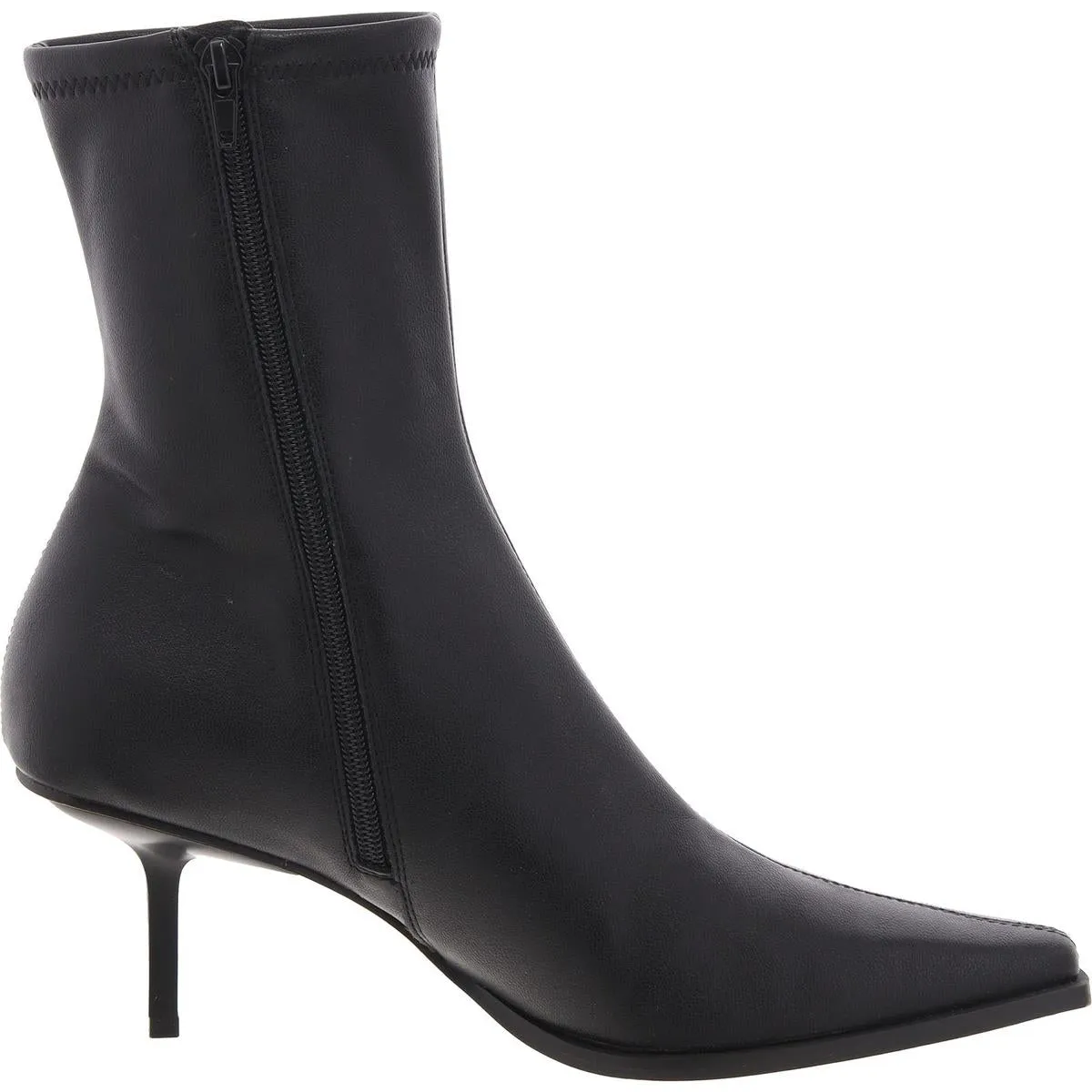 Brianne  Womens Zipper Faux Leather Ankle Boots
