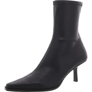 Brianne  Womens Zipper Faux Leather Ankle Boots