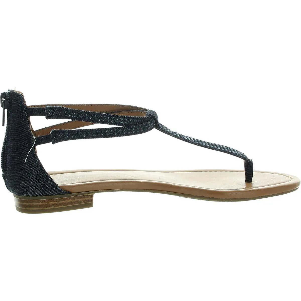 BRINNA Womens Zipper Manmade Ankle Strap