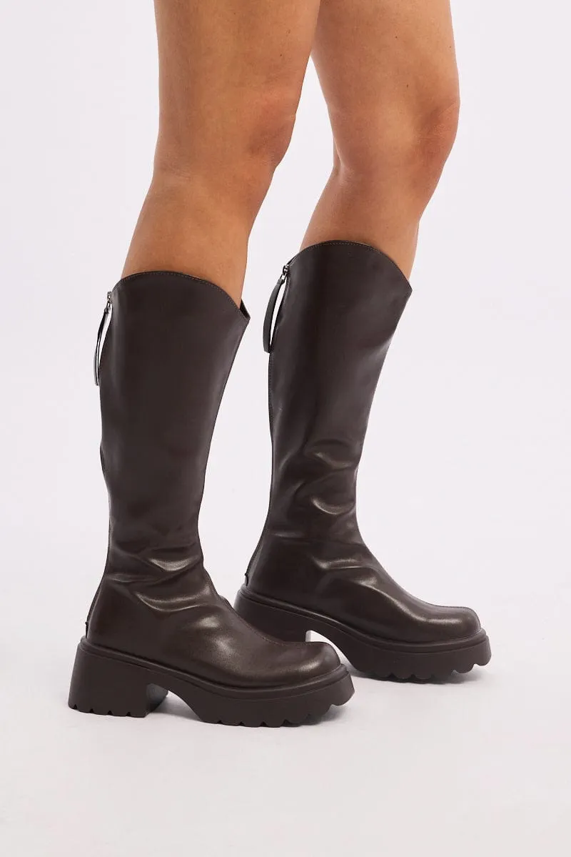 Brown Knee High Boots