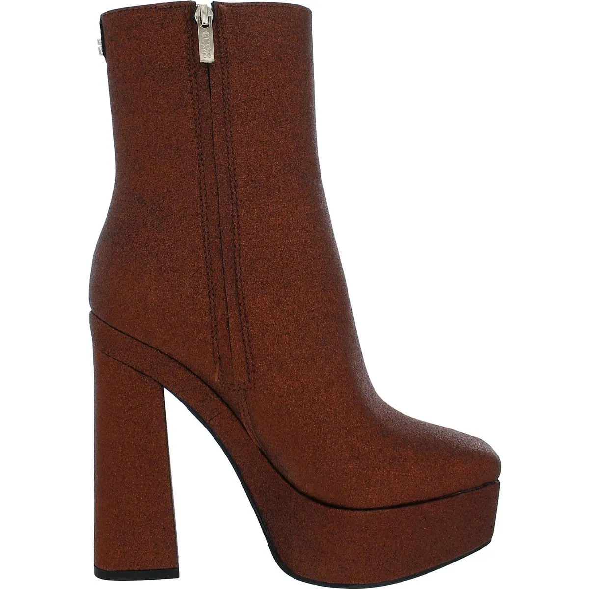Byra Womens Patent Square Toe Mid-Calf Boots