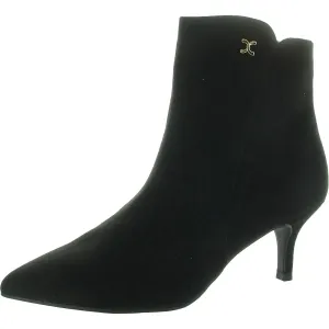 Carminee Womens Zipper Faux Suede Booties