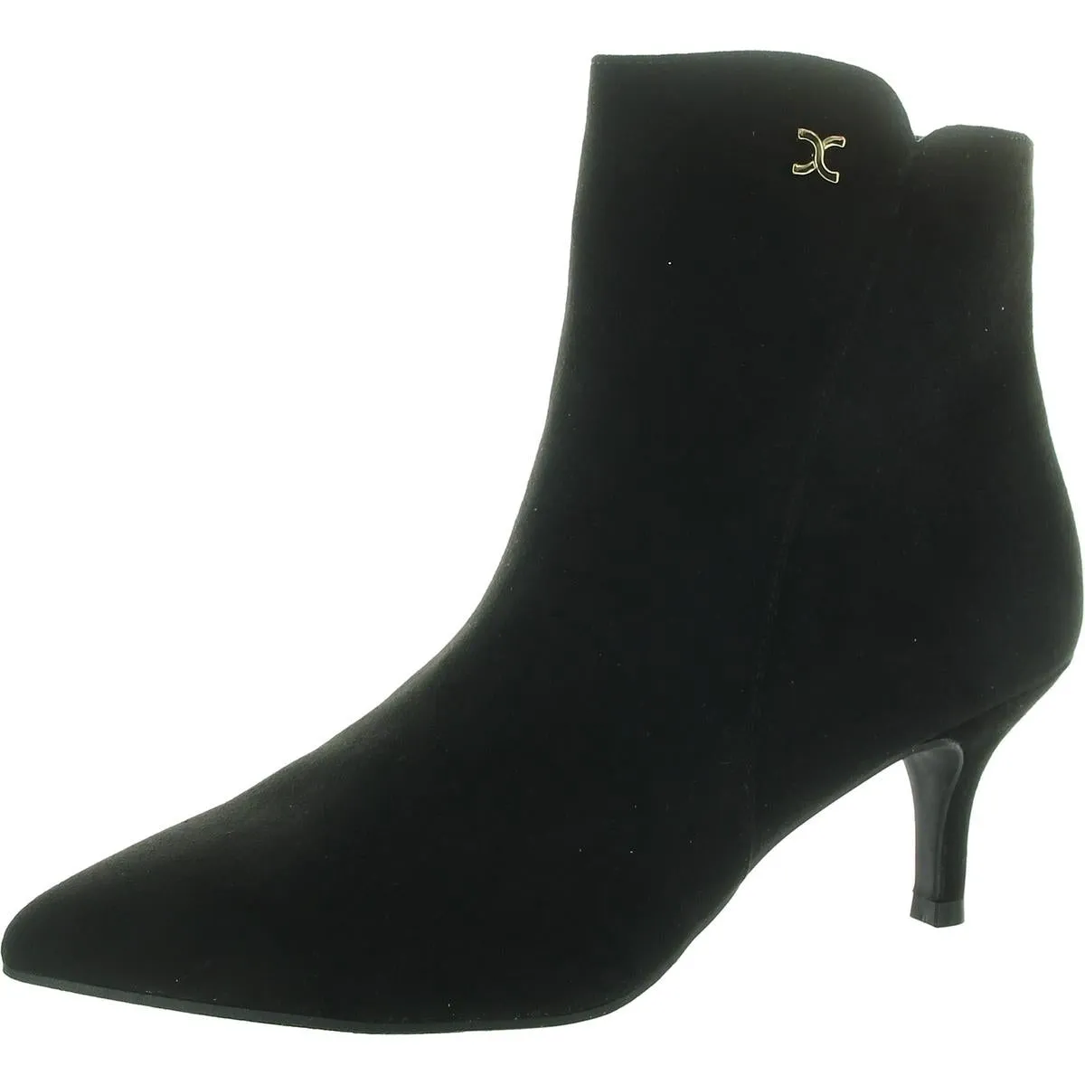 Carminee Womens Zipper Faux Suede Booties