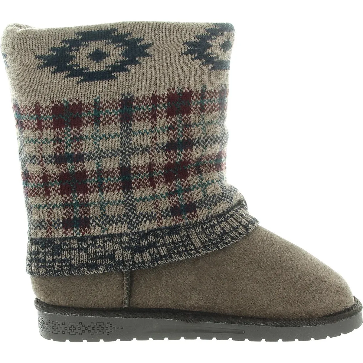 Cheryl Womens Knit Faux Suede Winter & Snow Boots