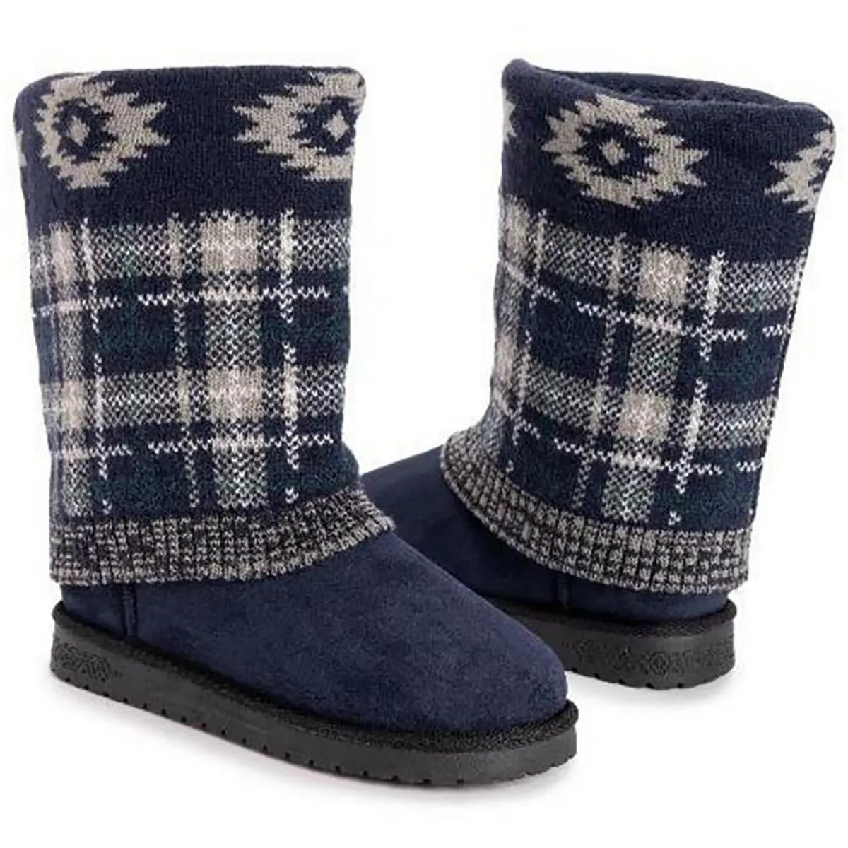 Cheryl Womens Knit Faux Suede Winter & Snow Boots