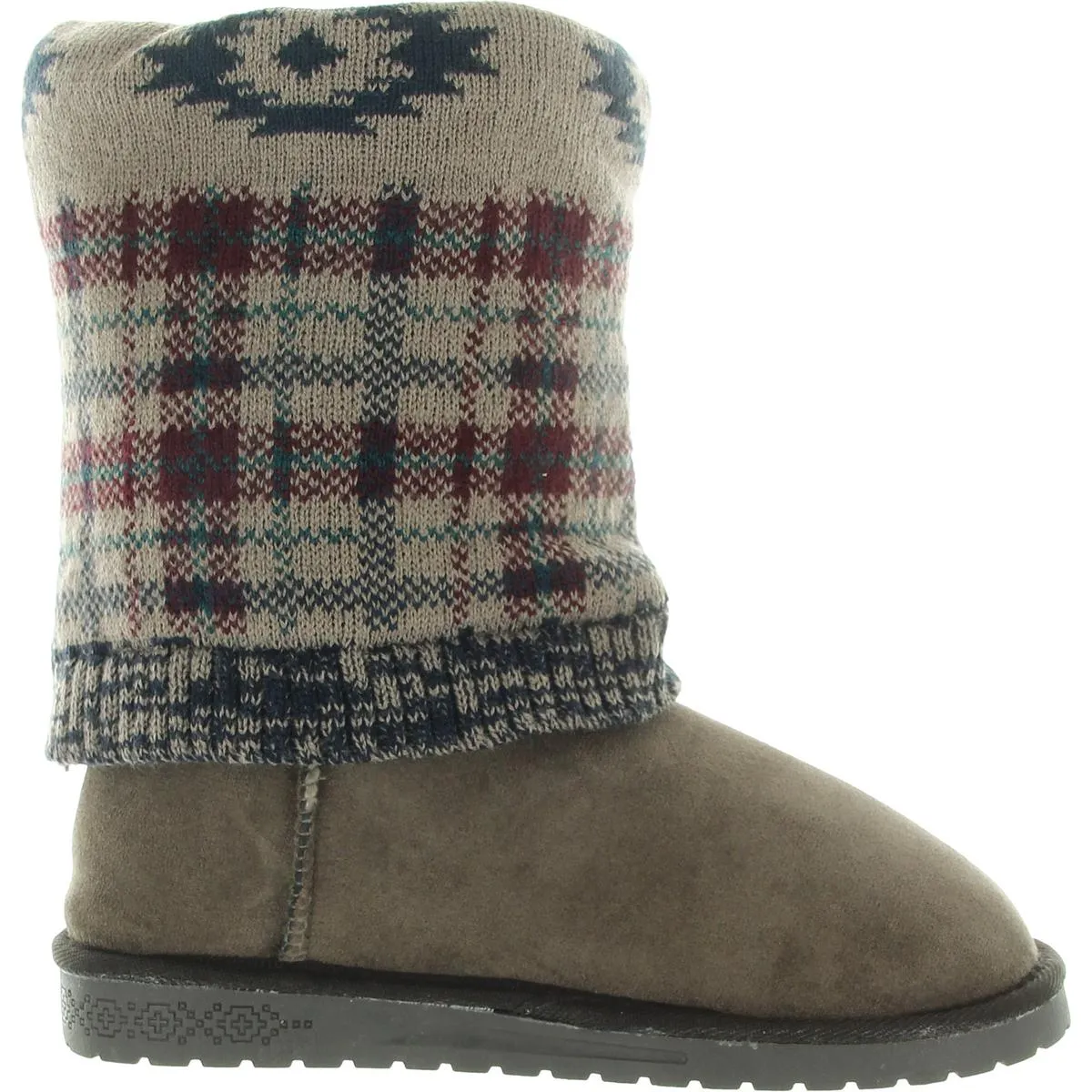 Cheryl Womens Knit Faux Suede Winter & Snow Boots