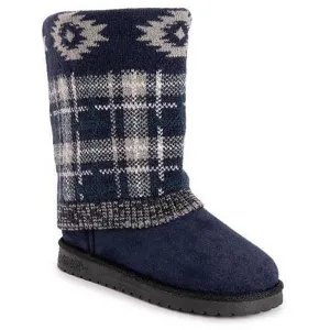 Cheryl Womens Knit Faux Suede Winter & Snow Boots