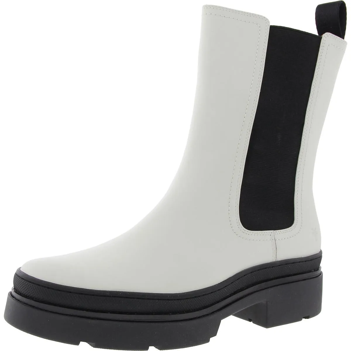Chloe Womens Stretch Leather Chelsea Boots