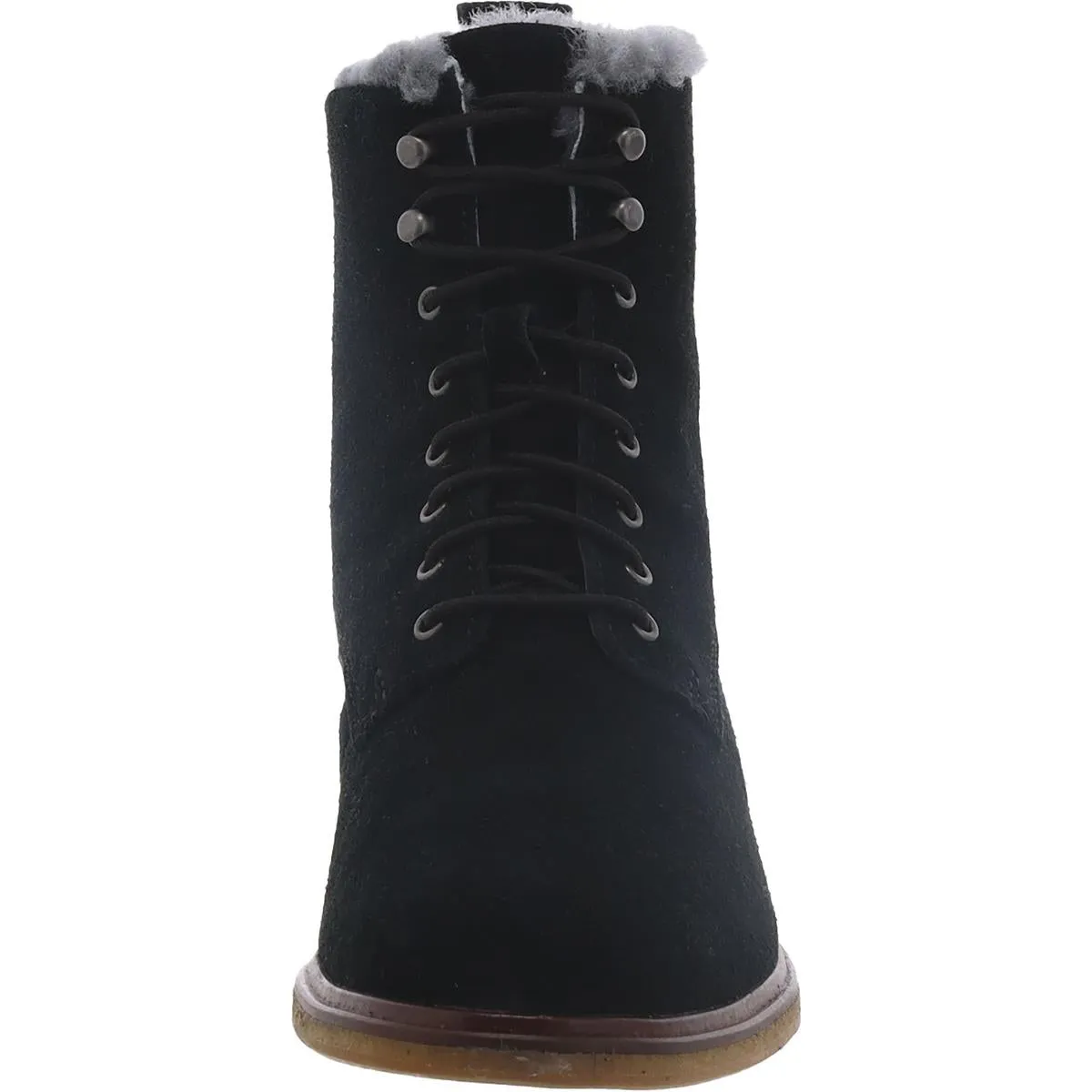 Clarkdale Lace Womens Suede Faux Fur Lined Ankle Boots