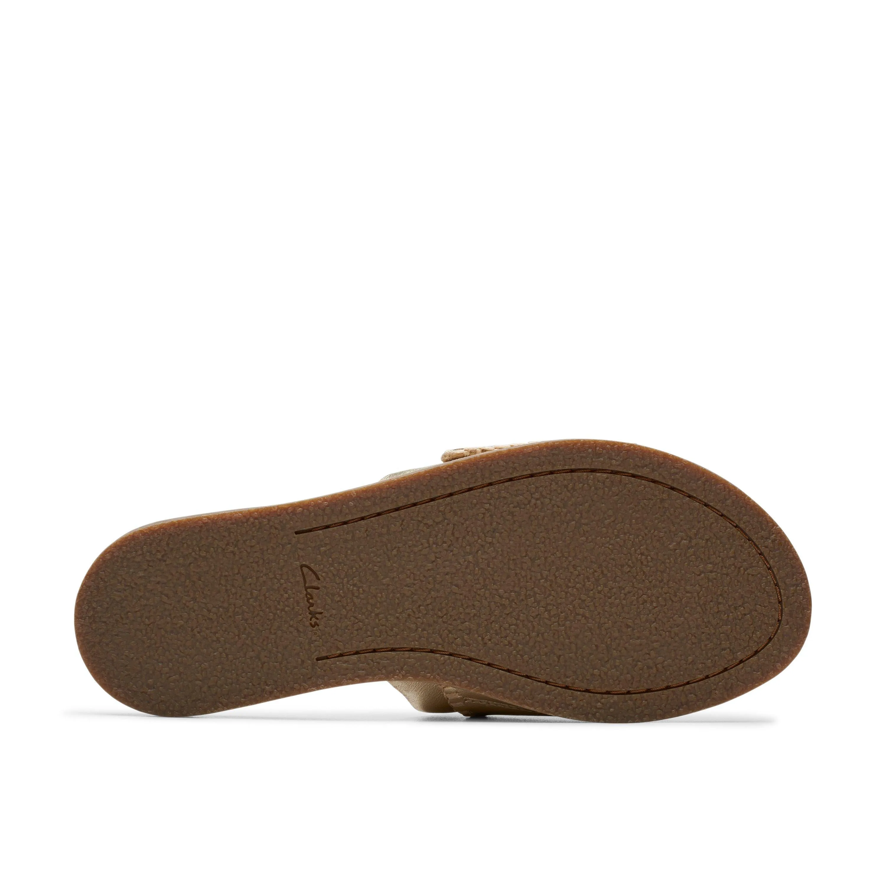 Clarks Maritime Mule in Gold Leather