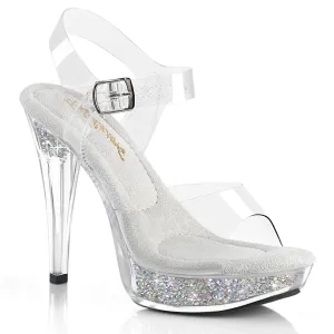 COCKTAIL-508RSI Clear/Clear-Silver AB RS Heels