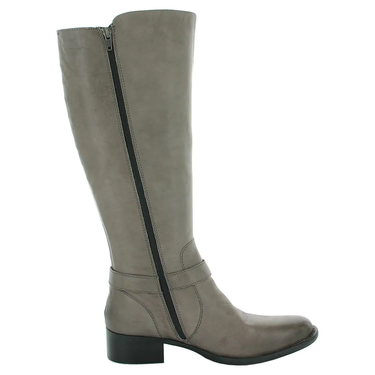 Cosna Womens Leather Block Heel Riding Boots