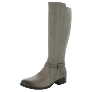 Cosna Womens Leather Block Heel Riding Boots