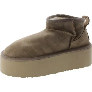 Cozy Womens Suede Round Toe Ankle Boots