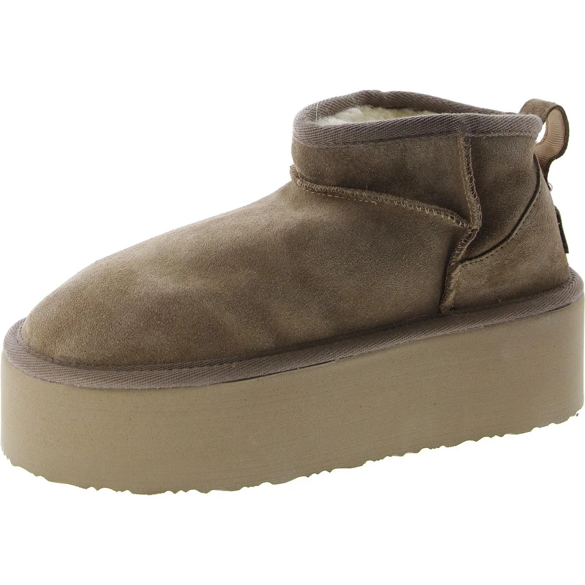 Cozy Womens Suede Round Toe Ankle Boots