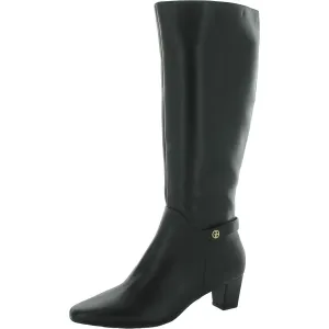 Crisslynne Womens Slip On Square Toe Knee-High Boots
