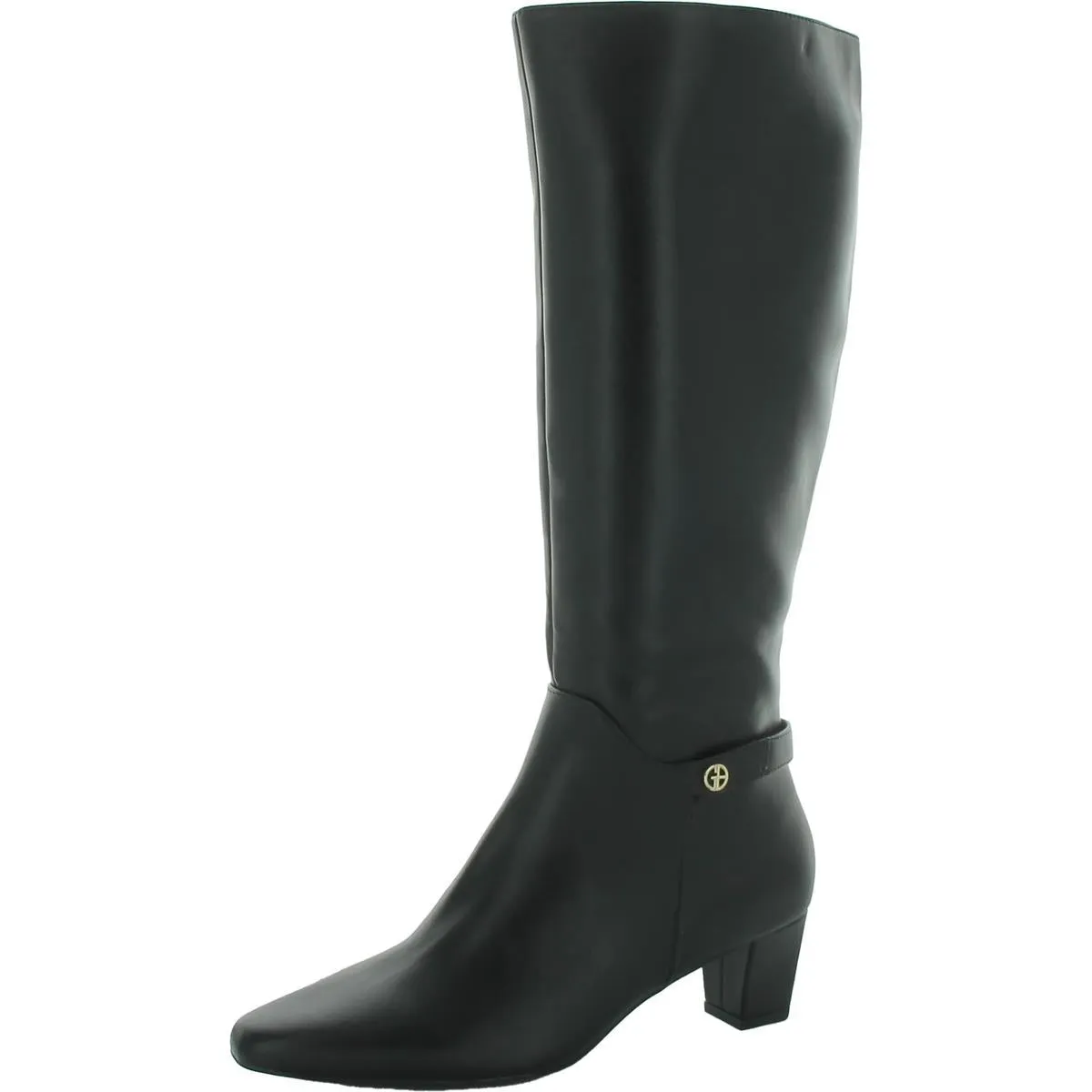 Crisslynne Womens Slip On Square Toe Knee-High Boots