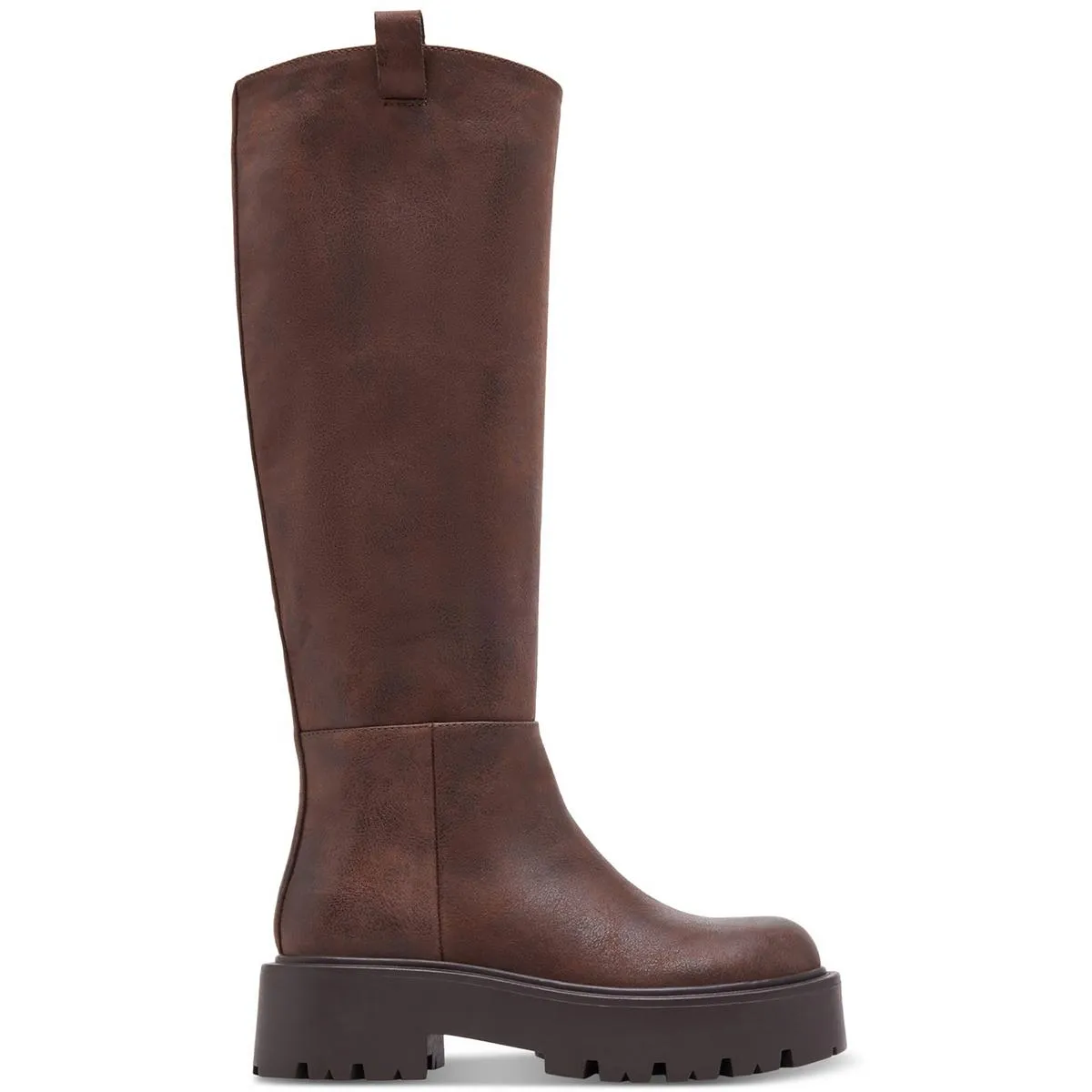 Crow WC Womens Distressed Faux Leather Knee-High Boots