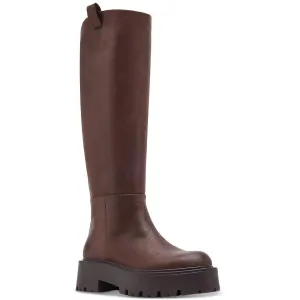 Crow WC Womens Distressed Faux Leather Knee-High Boots