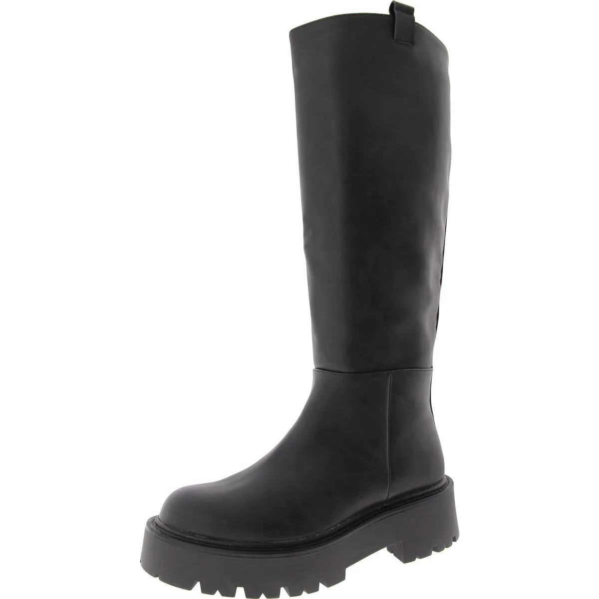 Crowww Womens Faux Leather Tall Knee-High Boots