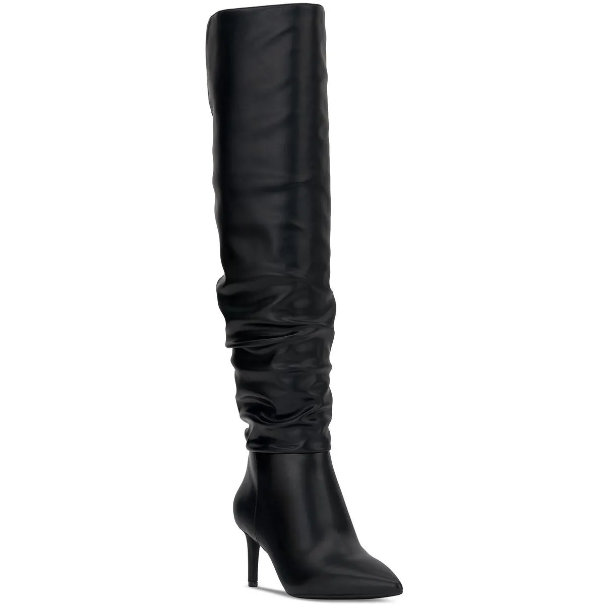 Damoni Womens Slouchy Faux Leather Over-The-Knee Boots