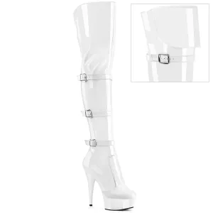 DELIGHT-3018 White Stretch Patent/White