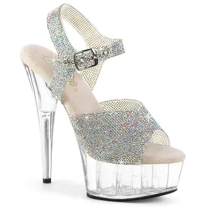 DELIGHT-608N-RS Silver AB Rhinestones TPU/Clear