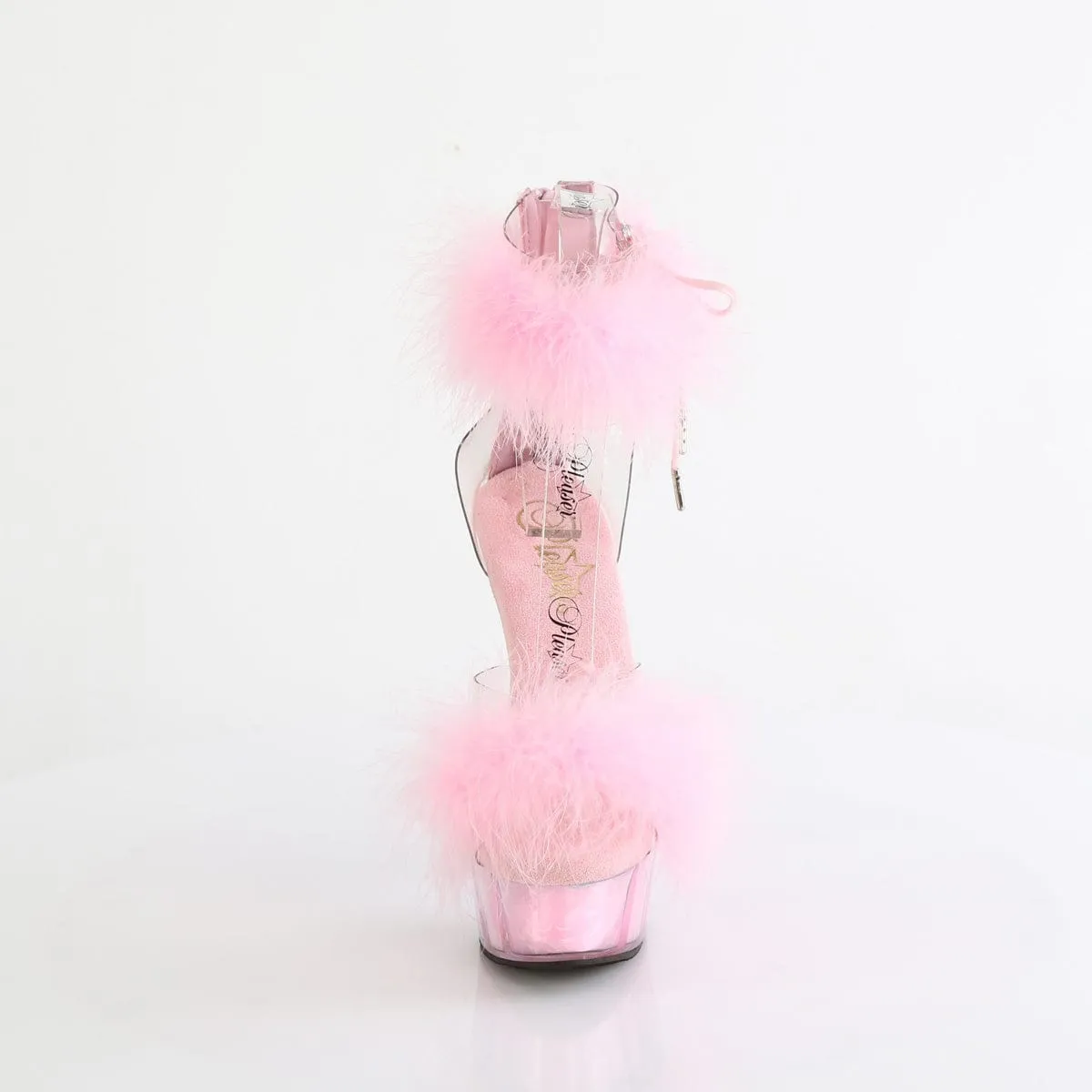 DELIGHT-624F Clear-Baby Pink Fur/M