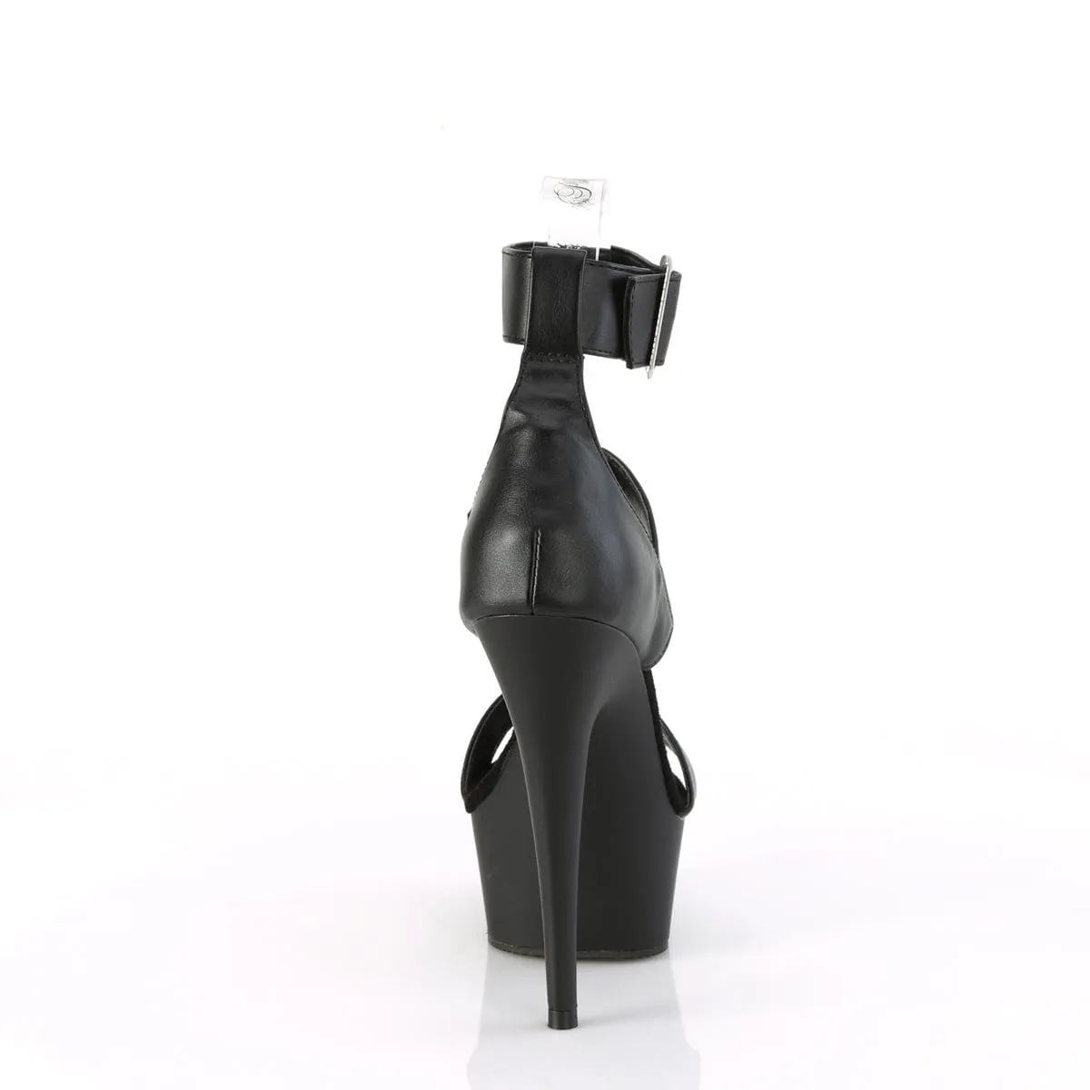 DELIGHT-629 Black Faux Leather/Black Matte