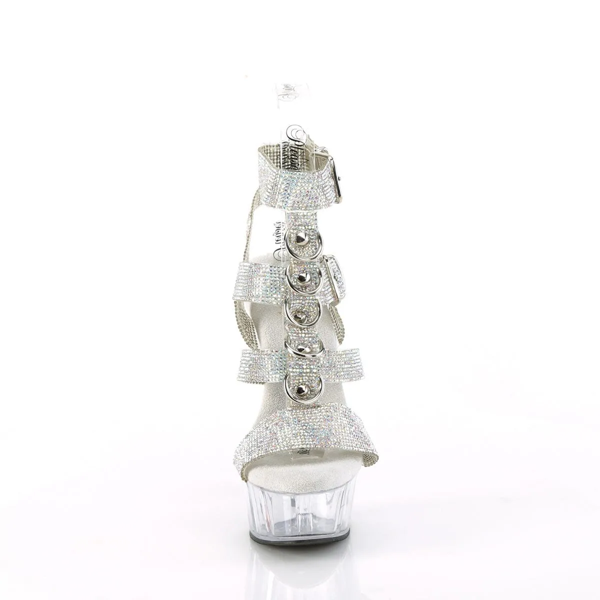 DELIGHT-656RS Silver AB Rhinestones TPU/Clear