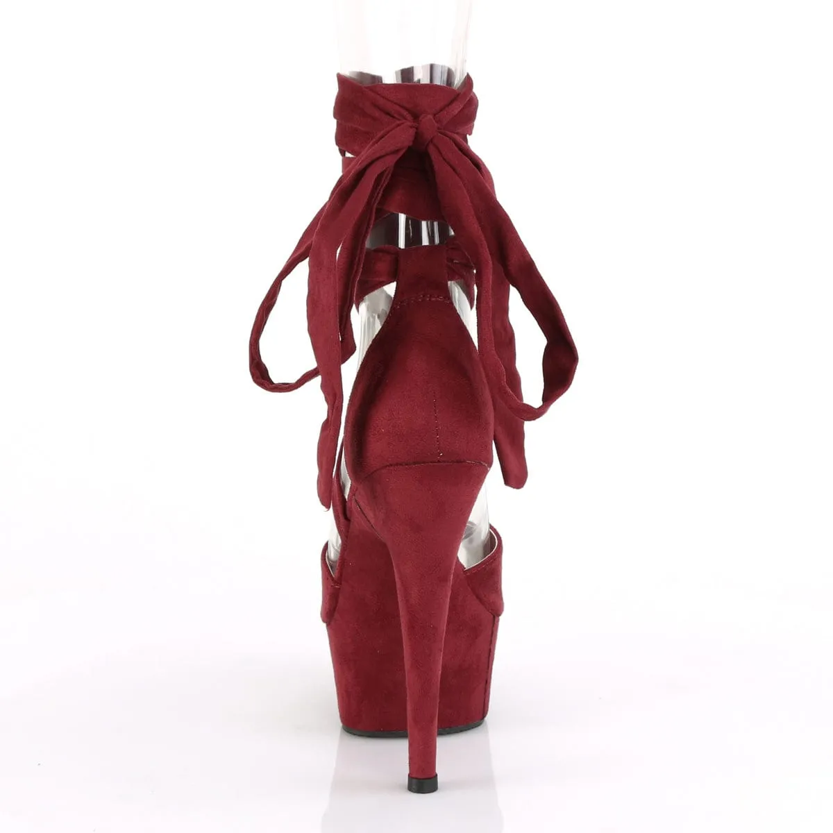 DELIGHT-679 Burgundy Faux Suede/Burgundy Faux Suede
