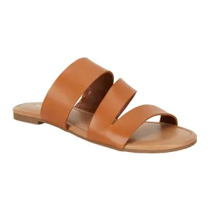 Detour Slide in Tan Leather