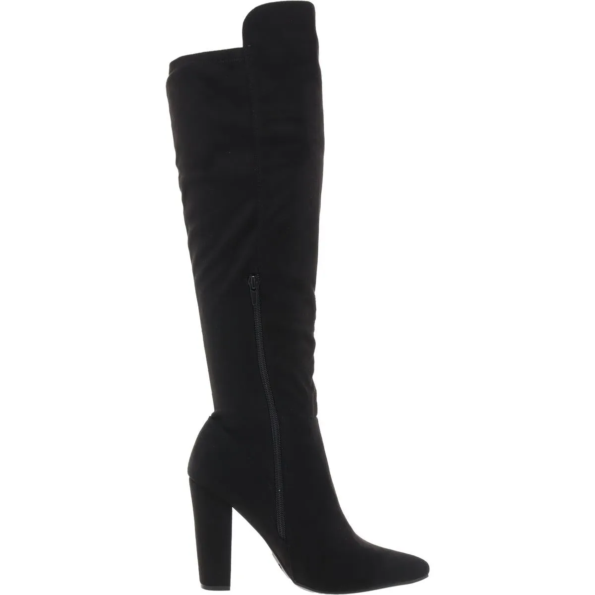 Dominga Womens Solid Faux Suede Knee-High Boots