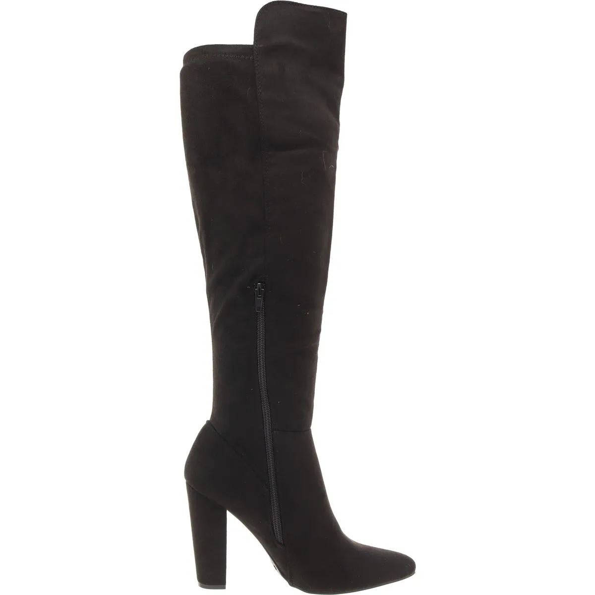 Dominga Womens Solid Faux Suede Knee-High Boots