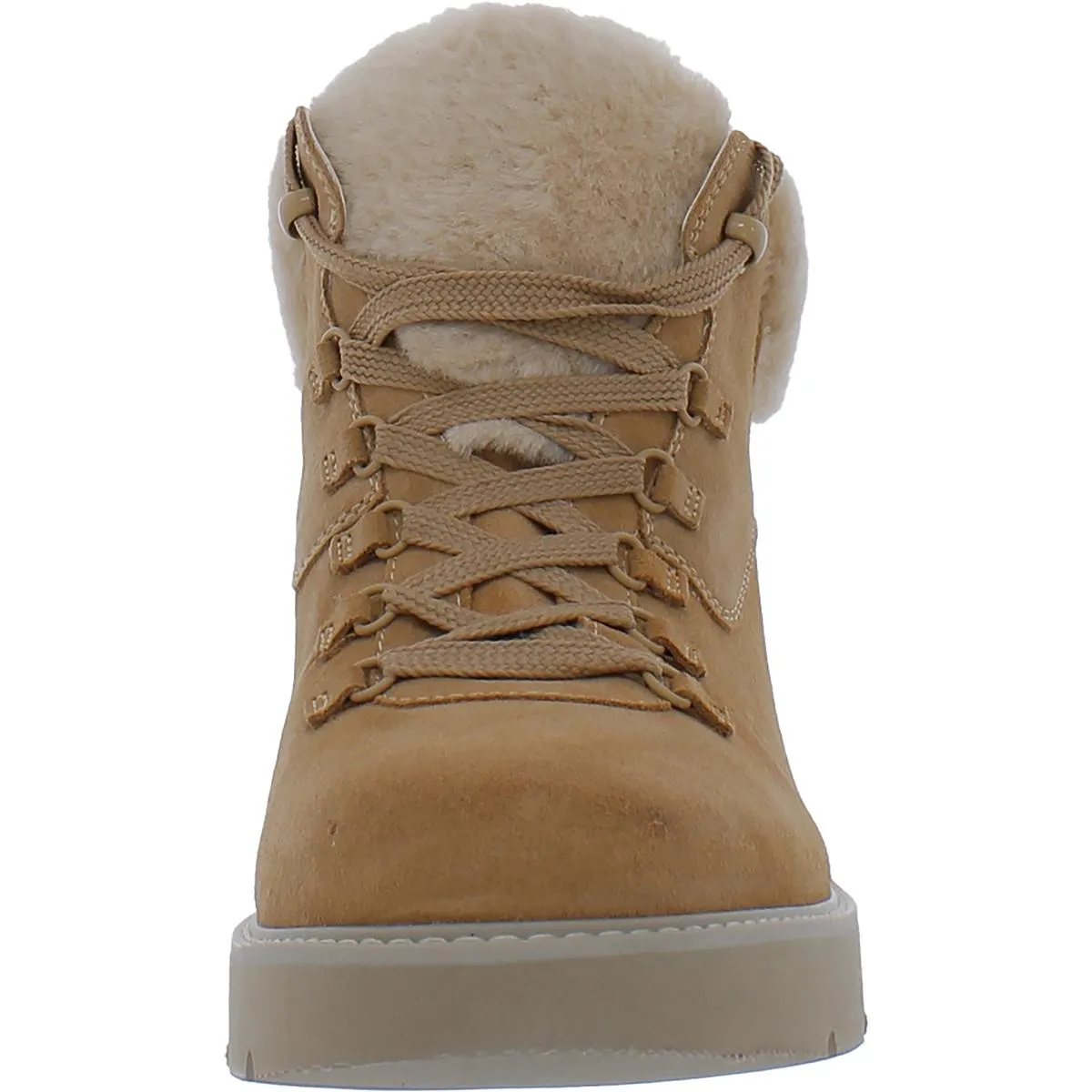 Dover Womens Suede Faux Fur Hiking Boots