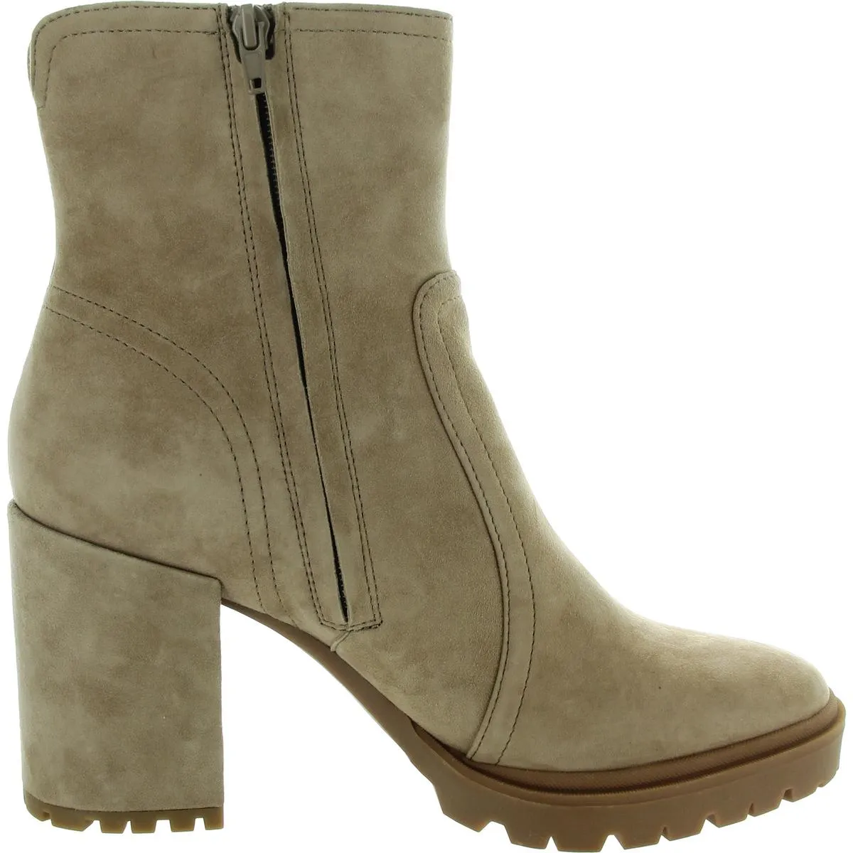 Dovesy Womens Block Heel Suede Ankle Boots