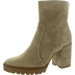 Dovesy Womens Block Heel Suede Ankle Boots