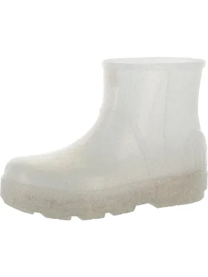Drizlita Glitter Womens Round Toe Slip On Rain Boots