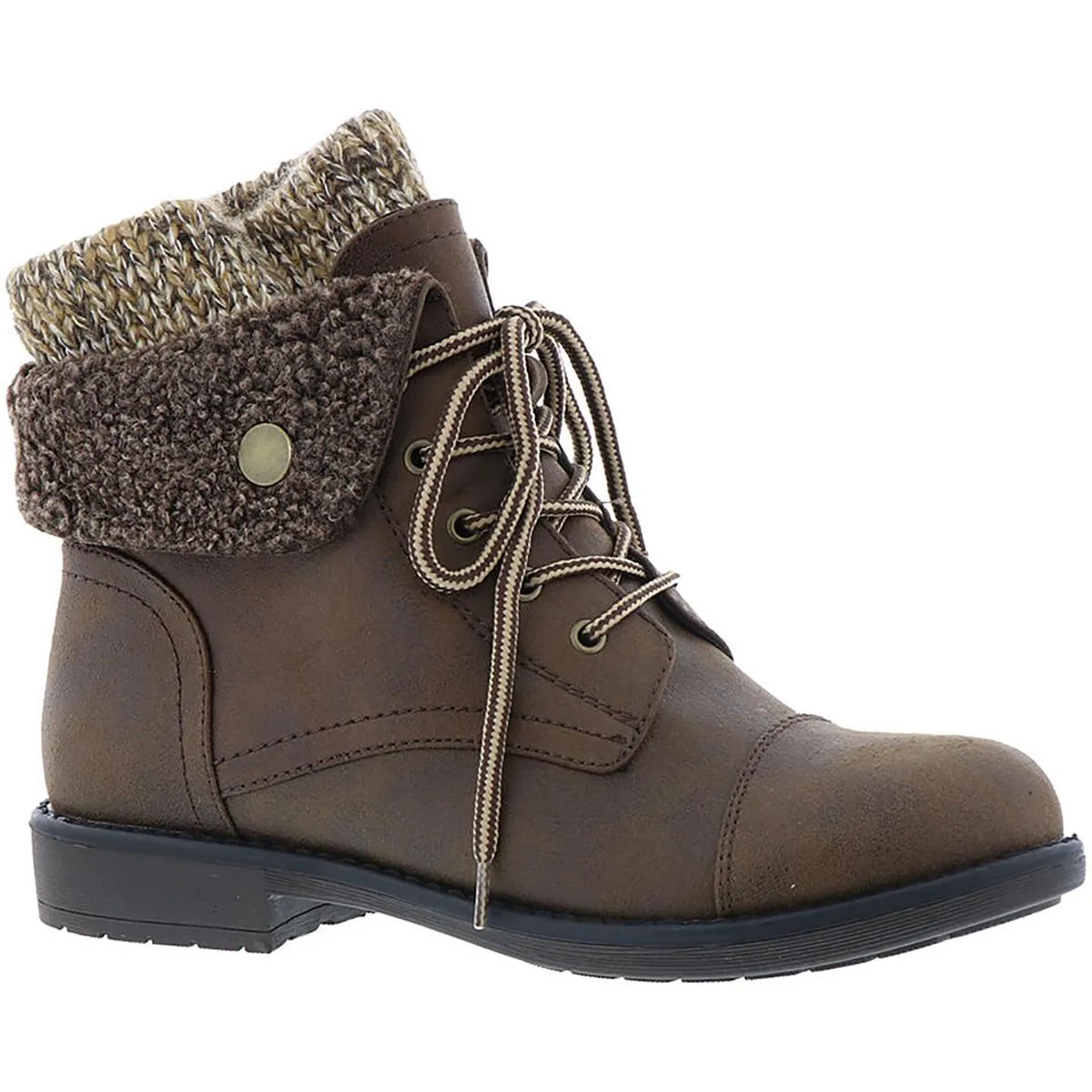 Duena  Womens Faux Fur Outdoors Booties